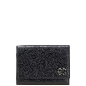 Gucci Durian Business Card Case 473923 Black Leather Men's GUCCI