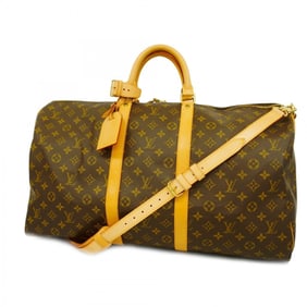 Louis Vuitton Boston Bag Monogram Keepall Bandouliere 55 M41414 Brown Men's Women's
