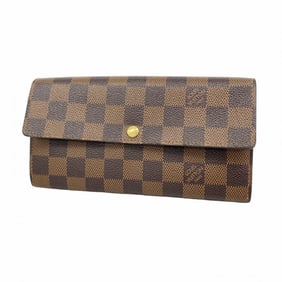 Louis Vuitton Long Wallet Damier Portefeuille Sarah N61734 Ebene Ladies