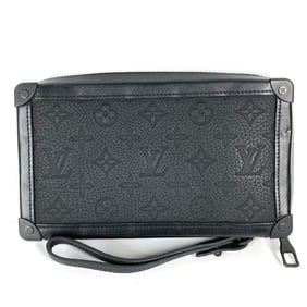 LOUIS VUITTON M68986 Monogram Taurillon Soft Trunk Clutch Bag Pouch Second with Strap Leather Men's