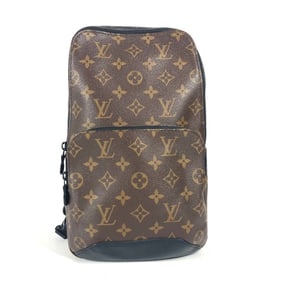 LOUIS VUITTON M45897 Monogram Macassar Avenue Sling Bag, Belt Cross Shoulder Body Canvas, Men's,