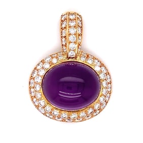 15.00 Ct. Amethyst and Diamond Pendant