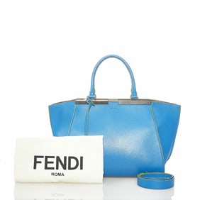 Fendi Troisour handbag shoulder bag 8BH279 blue leather ladies FENDI