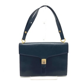 Christian Dior Trotter Vintage Handbag/Shoulder Bag, Leather, Women's, Navy