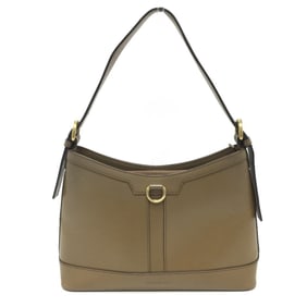 BURBERRY Women's Brown Leather One-Shoulder Bag with Interior Check