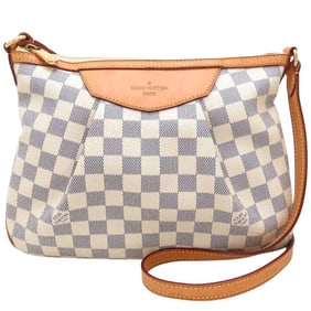 LOUIS VUITTON Damier Azur Siracusa PM N41113 Shoulder Bag, Azur, Women's, 352824
