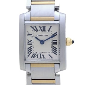 CARTIER Tank Française SM (Final Model) W51007Q4 Women's Watch in 18K Yellow Gold and Stainless