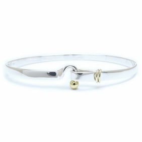 TIFFANY & Co. Tiffany Hook Eye Bangle in 925 Sterling Silver and 18K Yellow Gold, Women's, 294352