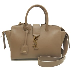 SAINT LAURENT Downtown Baby 635346 Handbag in Beige Leather, Women's, 253253