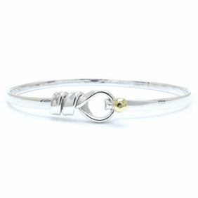TIFFANY & Co. Tiffany Hook Eye Bangle in 925 Sterling Silver and 18K Yellow Gold, Women's, 294353