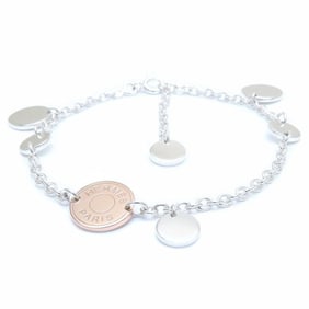 HERMES Confetti Serie Bracelet in 925 Sterling Silver and 18K Pink Gold, Women's, 294351