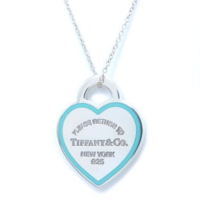 TIFFANY & Co. Return to Tiffany Heart Tag Necklace in Blue Sterling Silver for Women, 294412