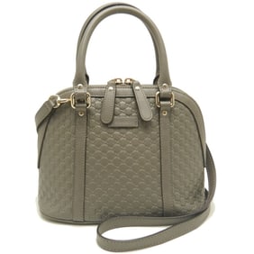 GUCCI Micro Guccissima 449654 Handbag in Grey Leather, Women's, Outlet, Item #253302