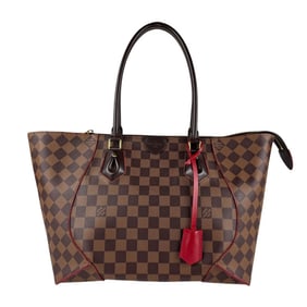 Louis Vuitton Damier Kaisa Tote MM Shoulder Bag in Ebene Canvas, Women's, N41548 z7310