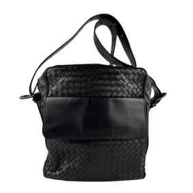 Bottega Veneta Intrecciato Leather Shoulder Bag, Black, Men's, Z7309