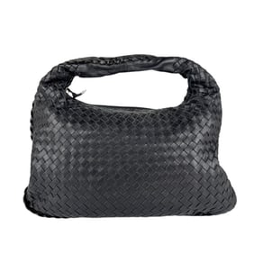 Bottega Veneta Intrecciato Leather Handbag, Black, Women's, Z7285