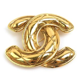 CHANEL Coco Mark Metal Gold Brooch for Women e61021a