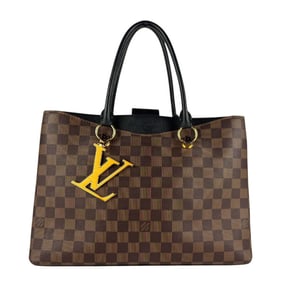 Louis Vuitton Damier Riverside Handbag/Shoulder Bag, Canvas Ebene, Men's/Women's, N40050 z7358