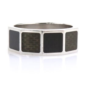 Louis Vuitton Berg Damier 4 Ring, 925 Sterling Silver, Men's, M65714, H31671G