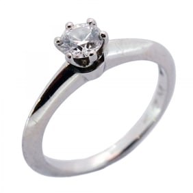 Tiffany Solitaire Ring, 1PD, Pt950 Platinum, 0.25ct Diamond, Size 6.5, Women's