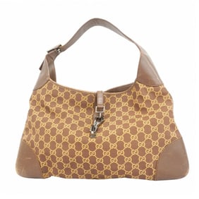 Gucci Jackie 001 4075 Handbag in Brown Canvas for Women