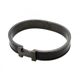 Hermes Hermès Click-Clack PM Bangle in Metal and Black for Men