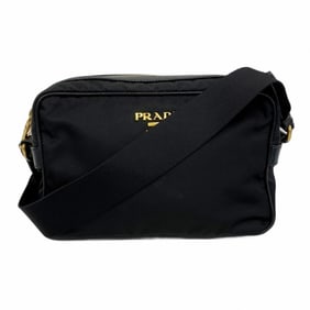 Prada Tessuto Nylon Shoulder Bag, Black, Women's