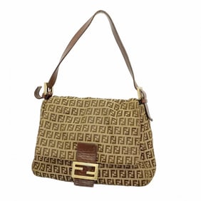 Fendi Zucchino Mamma Bucket Handbag in Brown Nylon Canvas for Women