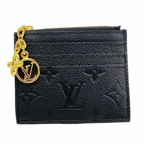 Louis Vuitton Monogram Empreinte Wallet/Coin Case with LV Charm, M82132, Noir, Women's