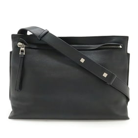 LOEWE Anagram Shoulder Bag in Black Leather