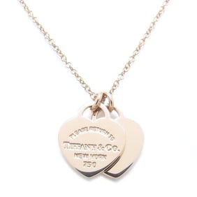 TIFFANY & Co. Return to Tiffany Double Heart Tag Necklace in 18K Pink Gold for Women, 294374