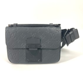 LOUIS VUITTON M58487 Monogram Empreinte S-Lock Sling Bag, Crossbody Shoulder Leather, Men's, Black