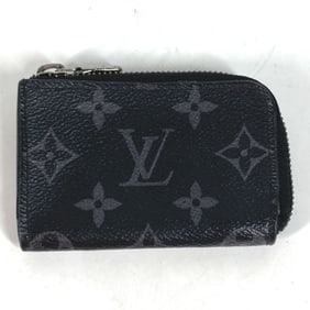 LOUIS VUITTON M63536 Monogram Eclipse Porte Monnaie Jour Wallet with L-shaped Zipper Coin Purse in