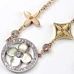 Louis Vuitton LOUIS VUITTON Collier Deal Blossom Necklace Q93541 Au750 18KYG 18KWG 18KPG