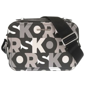 Like new Michael Kors PVC shoulder bag in white, black, and gray (0027)