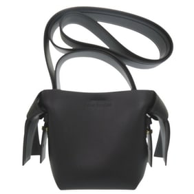 Like new Acne Studios Micro MUSUBI Shoulder Bag in Black Leather (0373)