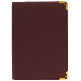 Like new Cartier Agenda Must Line Leather Bordeaux Red Planner Cover 0030CARTIER