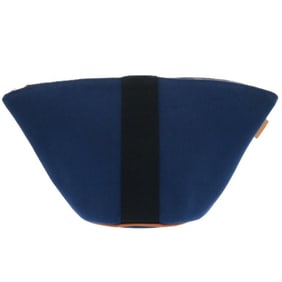 Hermes Like new Hermès Palmire trapezoid pouch, canvas and cotton, CORAIL, indigo blue, 1583.
