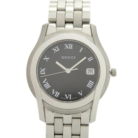 Gucci 5500M G-Class Date Stainless Steel Black/Silver Dial Quartz Watch 1748GUCCI