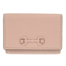 Gucci Horsebit Compact Wallet 745988, Pink Leather Tri-fold 0745GUCCI