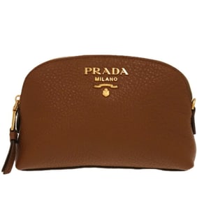 Prada Pouch Leather/Brown Leather Bag 0320PRADA