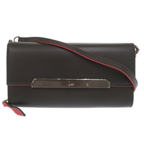Like new Christian Louboutin leather black shoulder wallet, long black, 0408