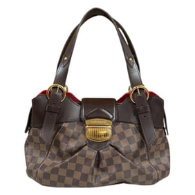 Louis Vuitton Sistine PM Damier Shoulder Bag, Canvas N41542, Brown, Women's, LOUIS VUITTON