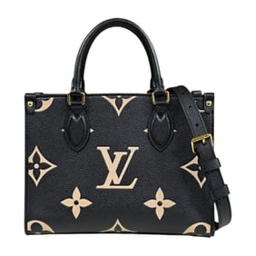 Louis Vuitton On the Go PM Two-Tone Monogram Empreinte Shoulder Bag, M45659, Black, Women's, LOUIS