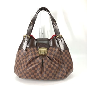 LOUIS VUITTON N41540 Damier Sistine GM Tote Bag/Shoulder Bag in Canvas, Women's, Ebene Brown