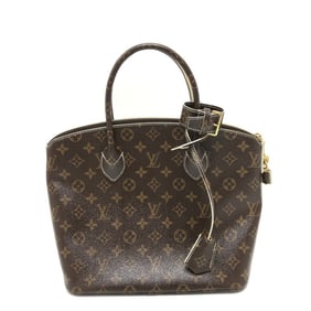 LOUIS VUITTON M40597 Shiny Monogram Lockit PM Tote Bag, Canvas Handbag, Women's, Brown