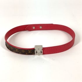 LOUIS VUITTON M6040F Monogram Lockit Bracelet, Double Canvas, Women's, Brown