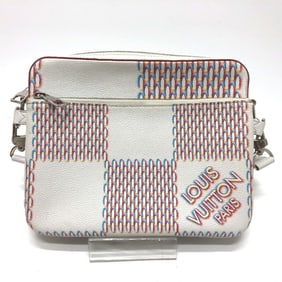 LOUIS VUITTON M20665 Damier Giant Spray Trio Messenger Shoulder Bag in Canvas, Men's, Blanc White
