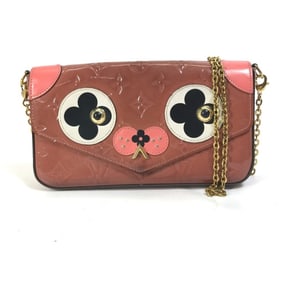 LOUIS VUITTON M62767 Monogram Vernis Pochette Felicie Chain Wallet/Shoulder Bag in Patent Leather,