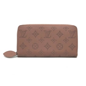 LOUIS VUITTON M61868 Monogram Mahina Zippy Wallet, Round Zip Long Mahina, Women's, Pink, Like New